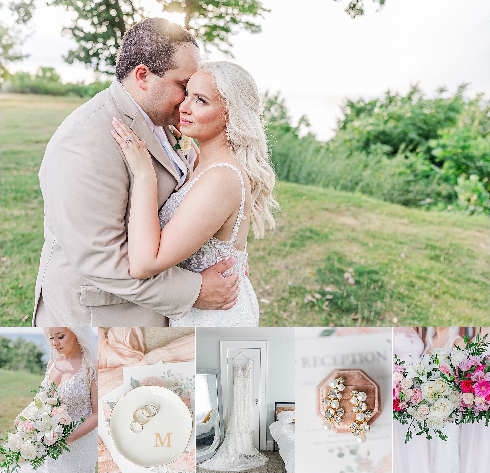 Romantic Lakeshore Country Club Erie PA Wedding